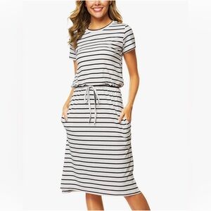 Women’s Midi Casual Dress with Pockets
